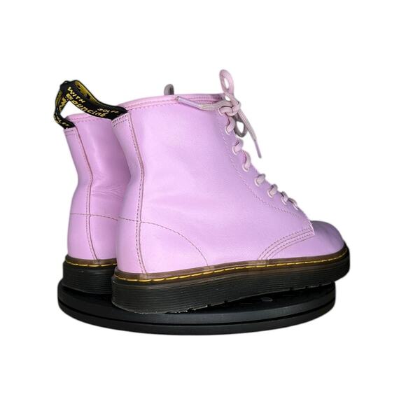 Dr. Martens Zavala J Combat Side Zip Boots Size 5 Leather Pale Pink Womens - Picture 4 of 6